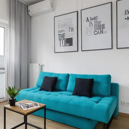 Turquoise Studio With Balcony & Air Conditioning Krakow By Noclegi Renters-3